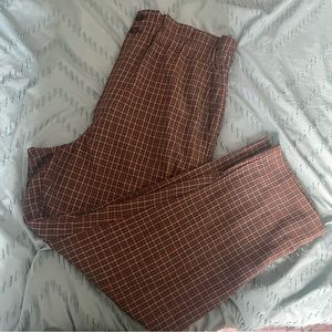 Madewell Plaid Paperbag Pants